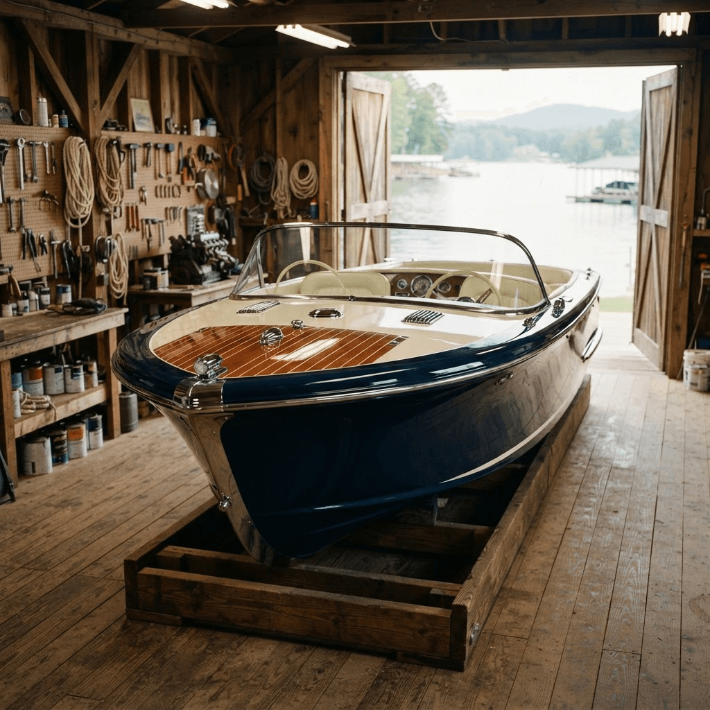 Boat restoration on a fiberglass boat